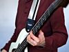 Silver with Black Vinyl Racer X Guitar Strap