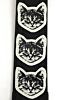 The Couch Cat Camera Strap- Black With White Cats