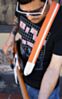 Orange and White Racer X Gutiar Strap