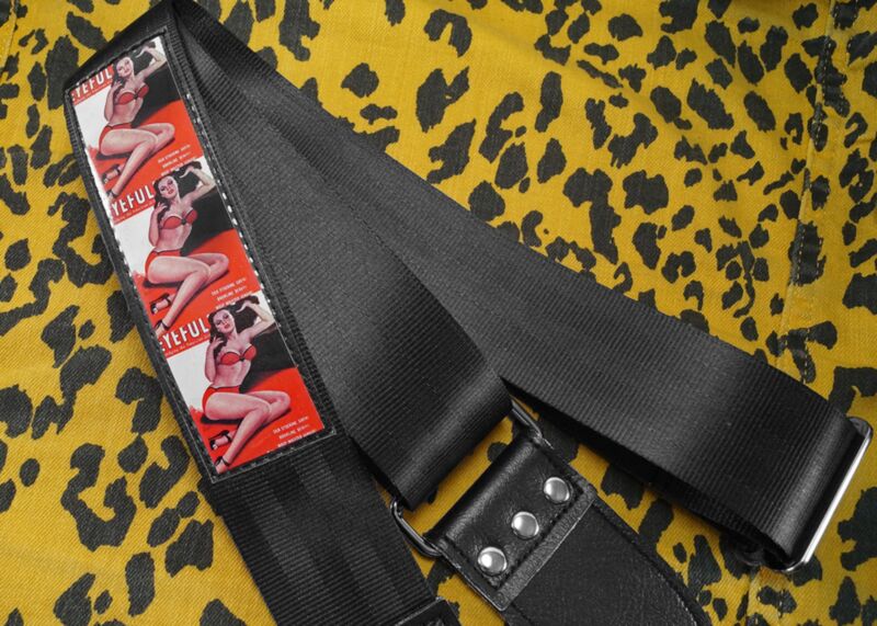Bikini Pin Up Girl Seatbelt Guitar Strap