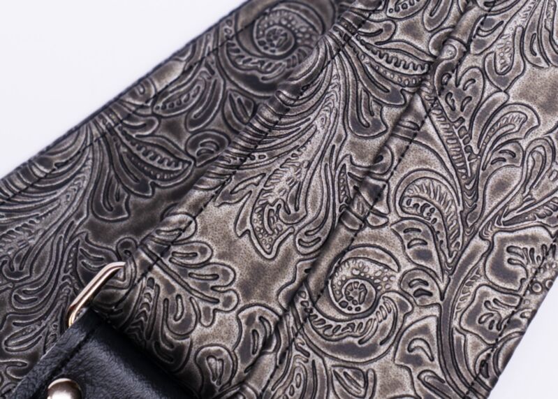 The Black Graphite Western Guitar Strap