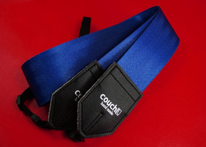 Royal Blue Recycled Seatbelt Camera Strap 