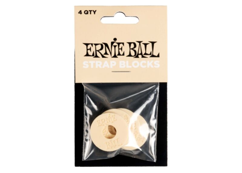 Ernie Ball Strap Blocks 4pk - Cream