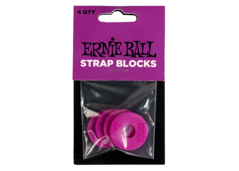Ernie Ball Strap Blocks 4pk - Purple