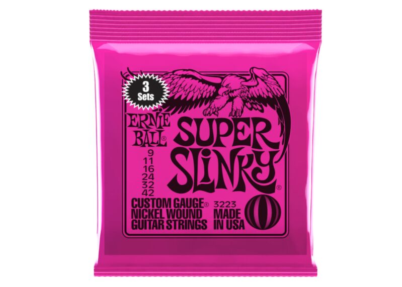 Super Slinky Electric Guitar Strings- 3 Pack 