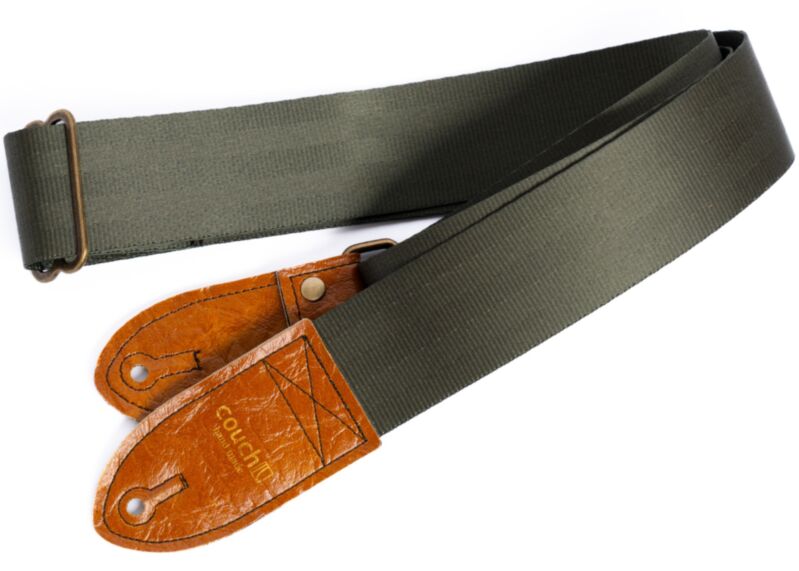 Forest and Buckskin Seatbelt Guitar Strap 