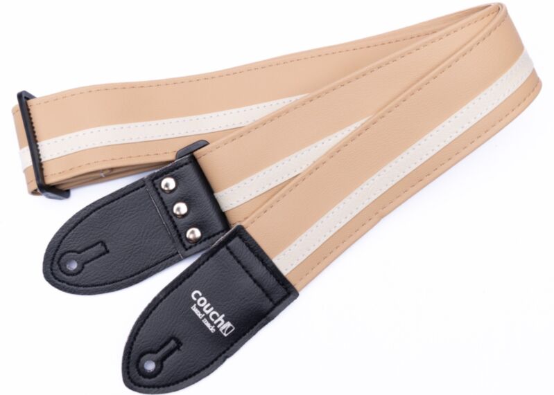 Linen and White Racer X Guitar Strap