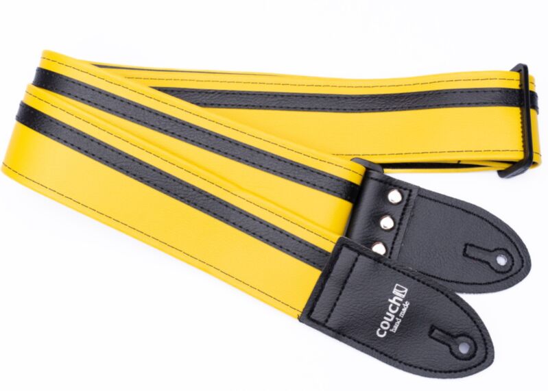 Yellow w/ Black Racer X Guitar Strap