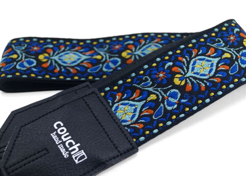Hendrix Style Electric Blue Hippie Weave Camera Strap