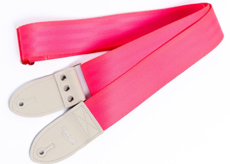 Hot Pink Seatbelt Guitar Strap