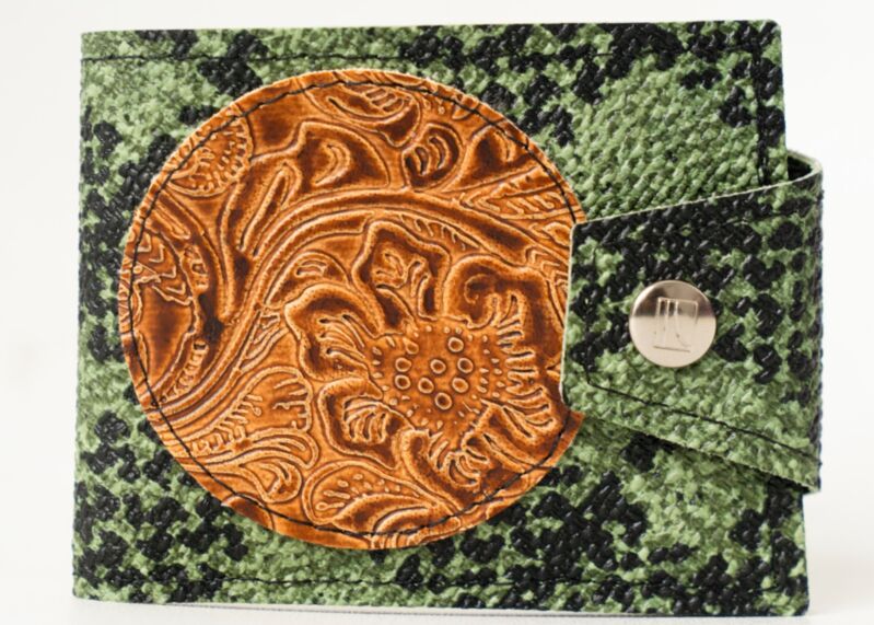 Western Moon - Maximalist Billfold Wallet Made of Vintage Materials