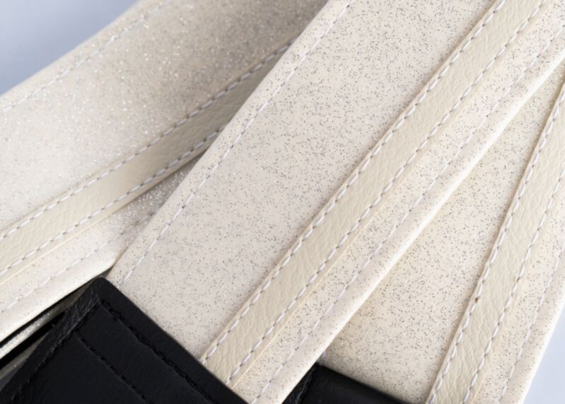 Silver Sparkle Metal Flake Racer X Guitar Strap