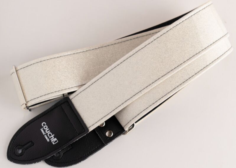 Silver Sparkle Luggage Guitar Strap