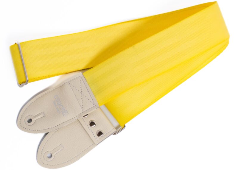 Yellow Seatbelt Guitar Strap
