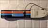 Black Orange & Blue Double Racer X Guitar Strap 