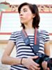 The Couch Brown and Orange Racer X Camera Strap
