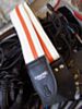 White with Orange Vinyl Racer X Guitar Strap