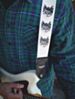 The Couch Cat Guitar Strap In All White