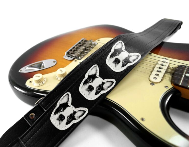 French Bulldog Boston Terrier Dog Guitar Strap 