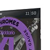 D'addario ECG24 Chromes Flat Wound Electric Guitar Strings, Jazz Light, 11-50