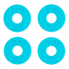 Ernie Ball Strap Blocks 4pk - Blue