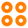 Ernie Ball Strap Blocks 4pk - Red/Orange