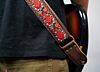 Buckskin Hendrix Woven Guitar Strap Made Of Recycled Seatbelt and Vegan Leather 