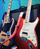 Orange with White Racing Stripe Guitar Strap