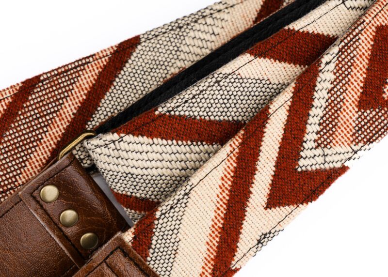 The Bendzinski Desert Psychedelic Chevron Guitar Strap- Limited Run of 38 Straps