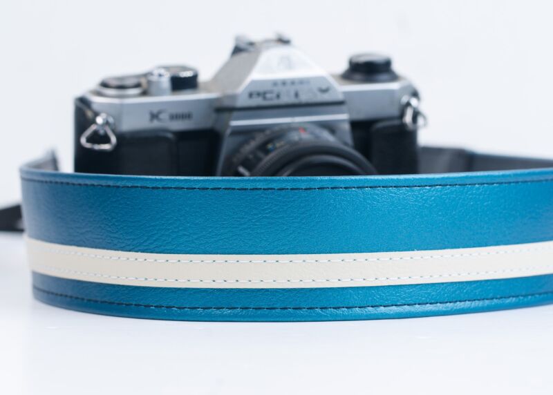 The Limited Edition Blue and White Camera Strap