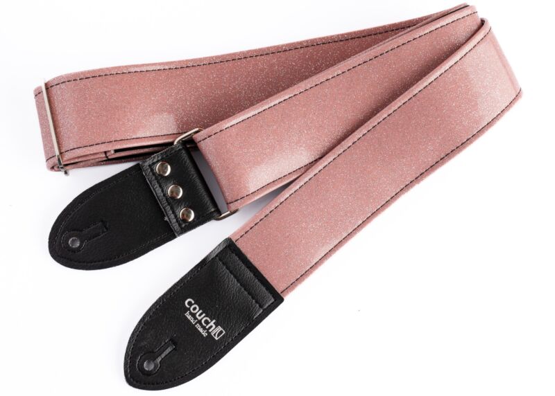 Champagne Pink Sparkle Guitar Strap