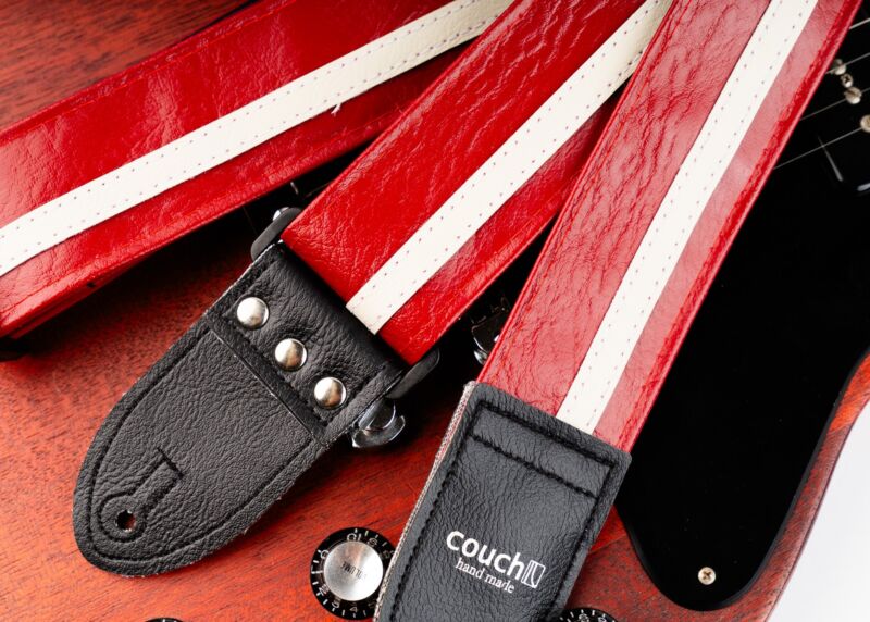 Vintage Cadillac Red Racer X Guitar Strap