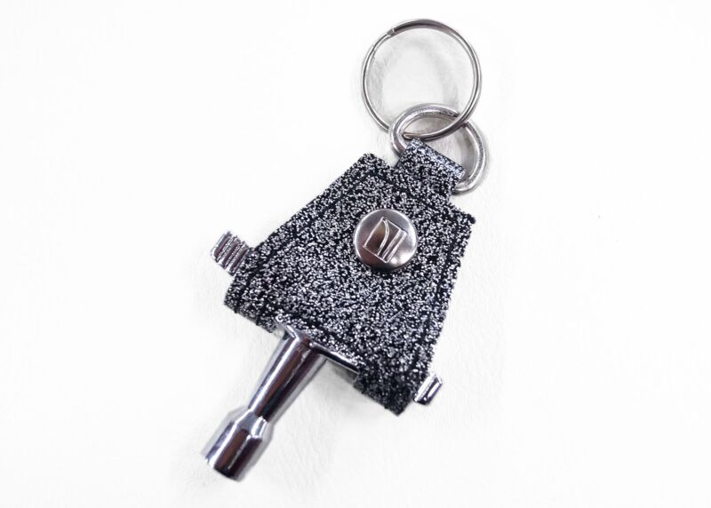 Black Sparkle Metal Flake Drum Key Holder