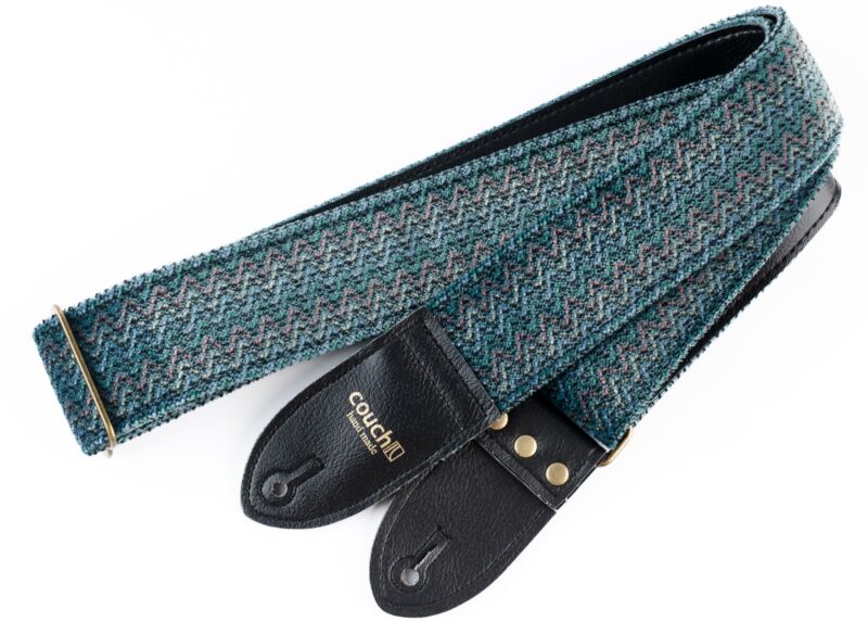 Static Age Squiggle UHF Vintage 70's Velour Guitar Strap