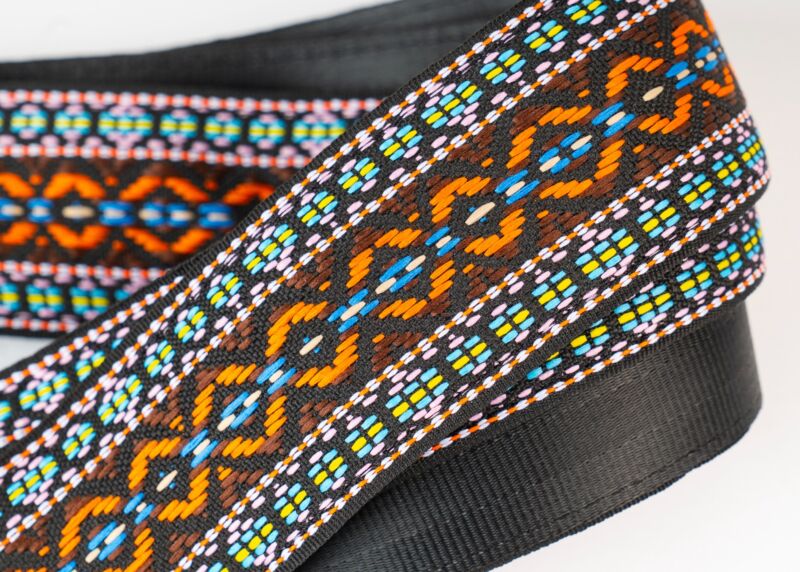The Turquoise Desert Hippie Weave Guitar Strap 
