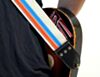 White Orange & Blue Double Racer X  Guitar Strap