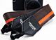 The Couch Brown and Orange Racer X Camera Strap