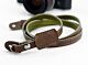 Brown and Vintage Army Super Slim Camera Strap