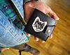 The Couch Cat Wallet Black & White- For Euros, Pounds & Dollars