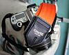 The Industrial Orange Recycled Seat Belt Camera Strap