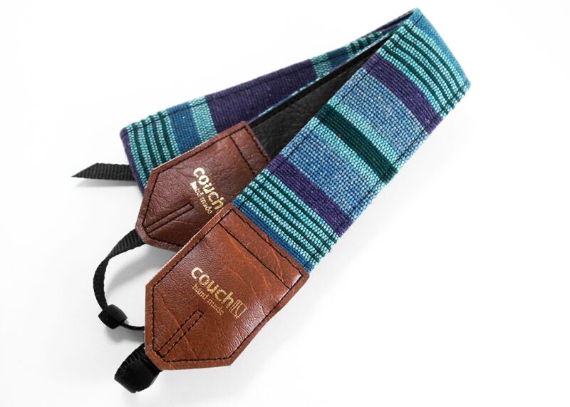 Mexican Blanket Vintage Camera Strap- Ultra Violet Sky Baja Boho Camera Strap