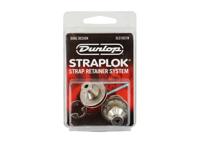 Dunlop Straplok Strap Retainers Dual Design - Nickel