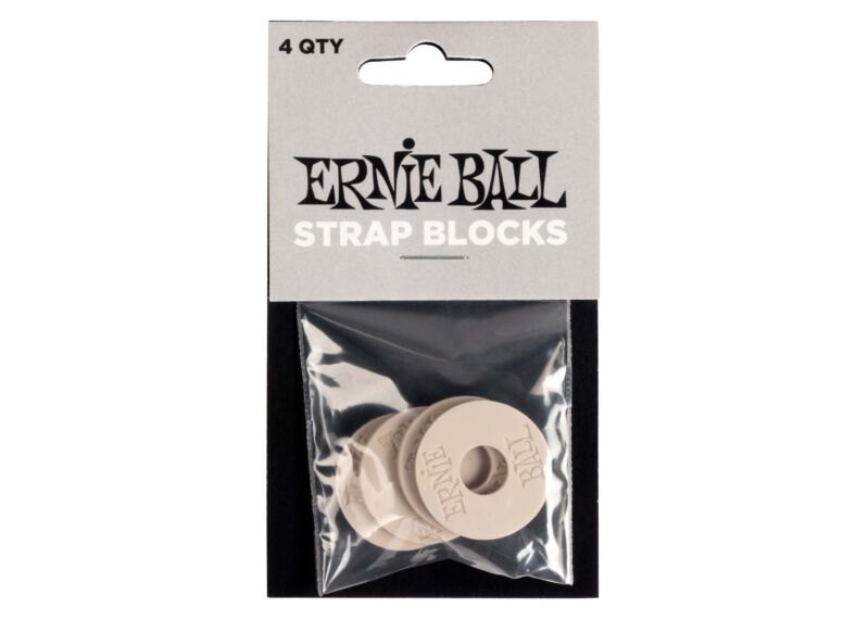Ernie Ball Strap Blocks 4pk - Gray