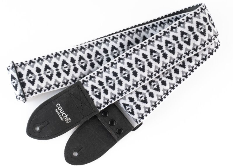 Bohemian Grey Ghost Hippie Weave Guitar Strap 