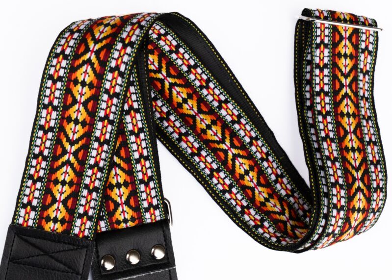 classic style guitar strap 1970s weave