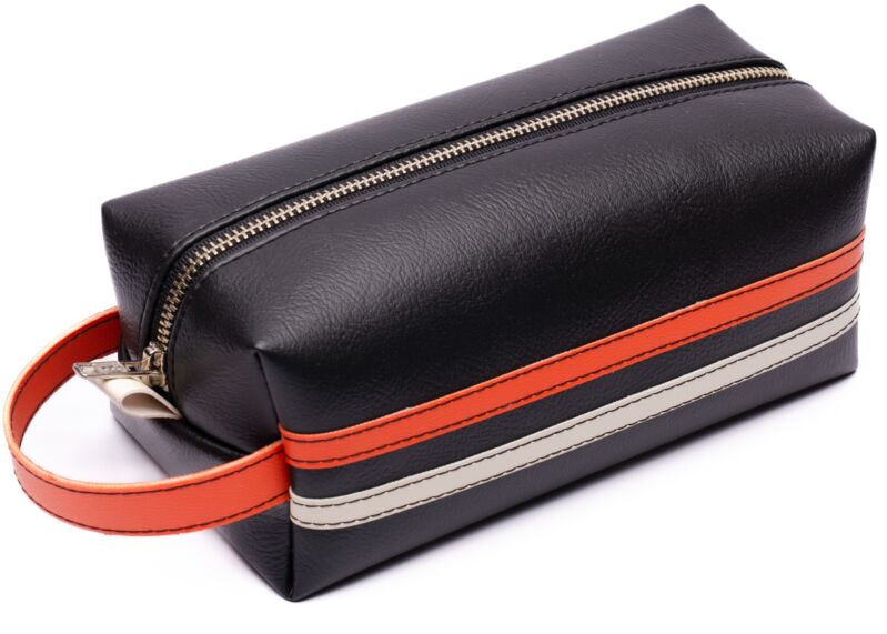 Mens Racing Stripe Dopp Kit Shave Bag