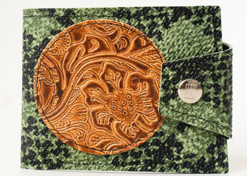 Western Moon - Maximalist Billfold Wallet Made of Vintage Materials