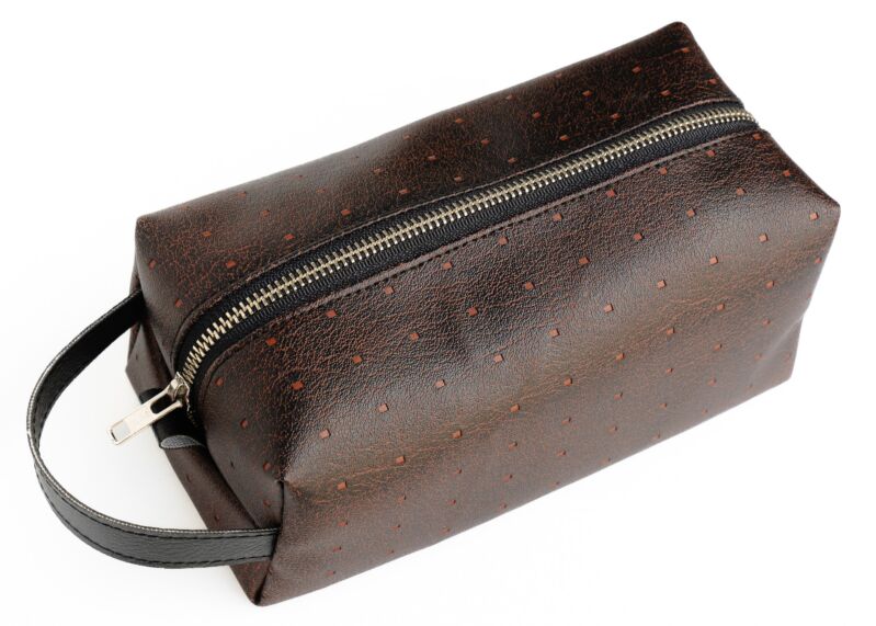 Rectangular Checks Vintage Automotive Dopp Kit