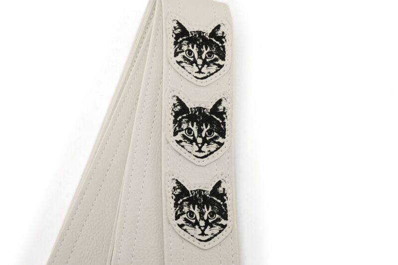 The Couch Cat Guitar Strap In All White
