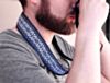 The Midnight Blue & White Hippie Weave Camera Strap
